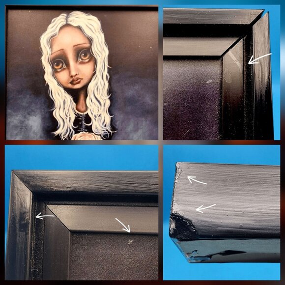 "Rose" By Angelina Wrona Framed Fine Art Print Gothic Halloween Decor 10x12" - Picture 9 of 9